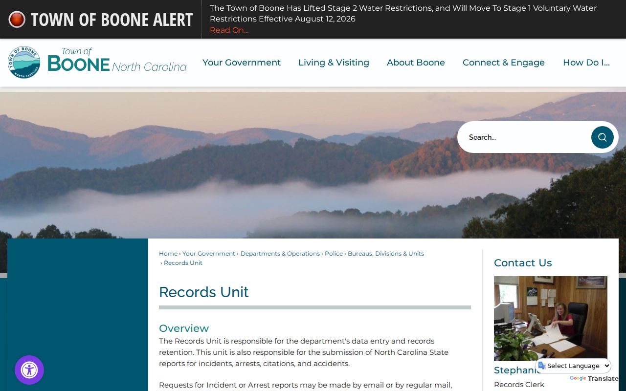 Boone court docket local police records route in Watauga County