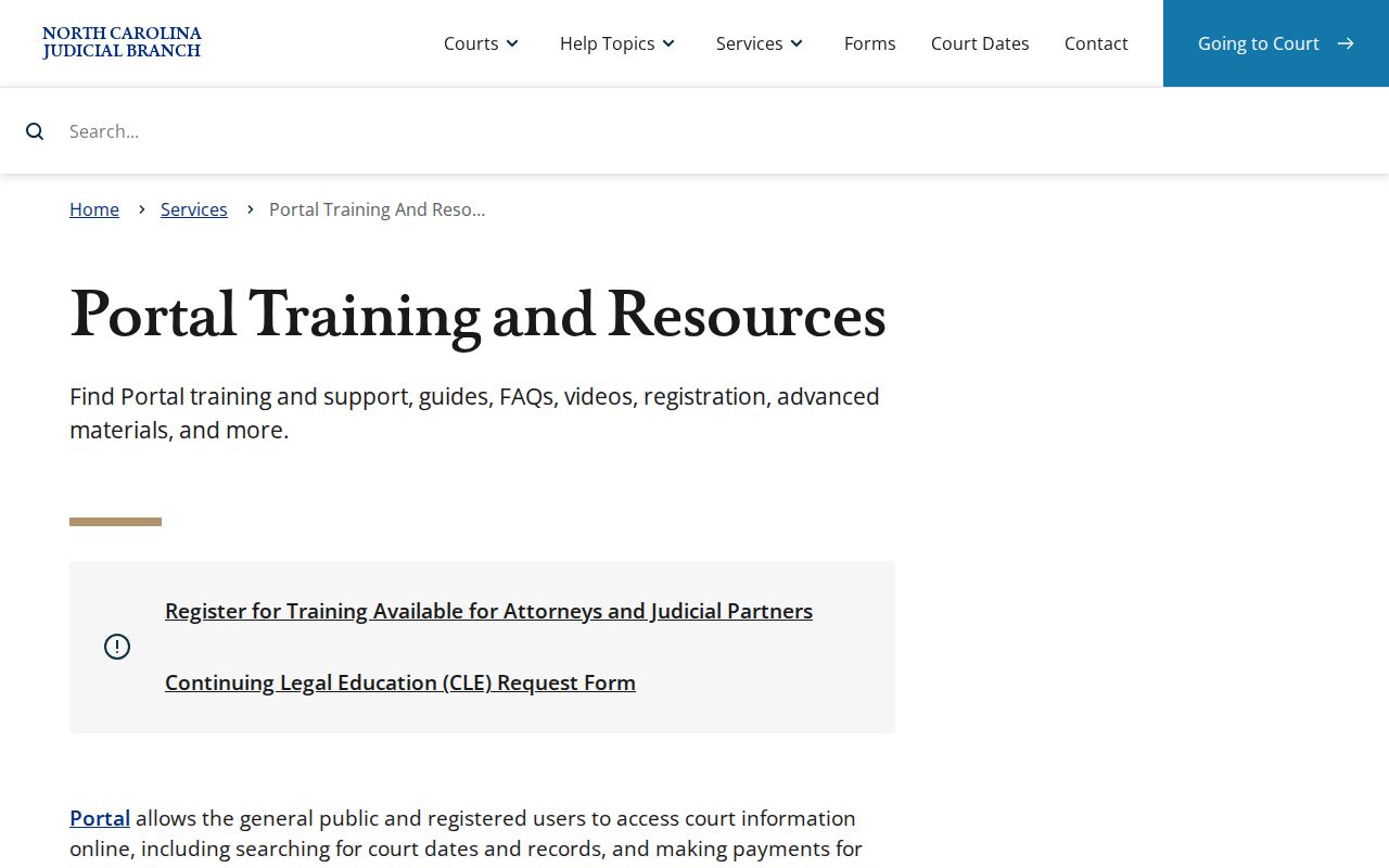 Watauga County case lookup Portal training and resources page