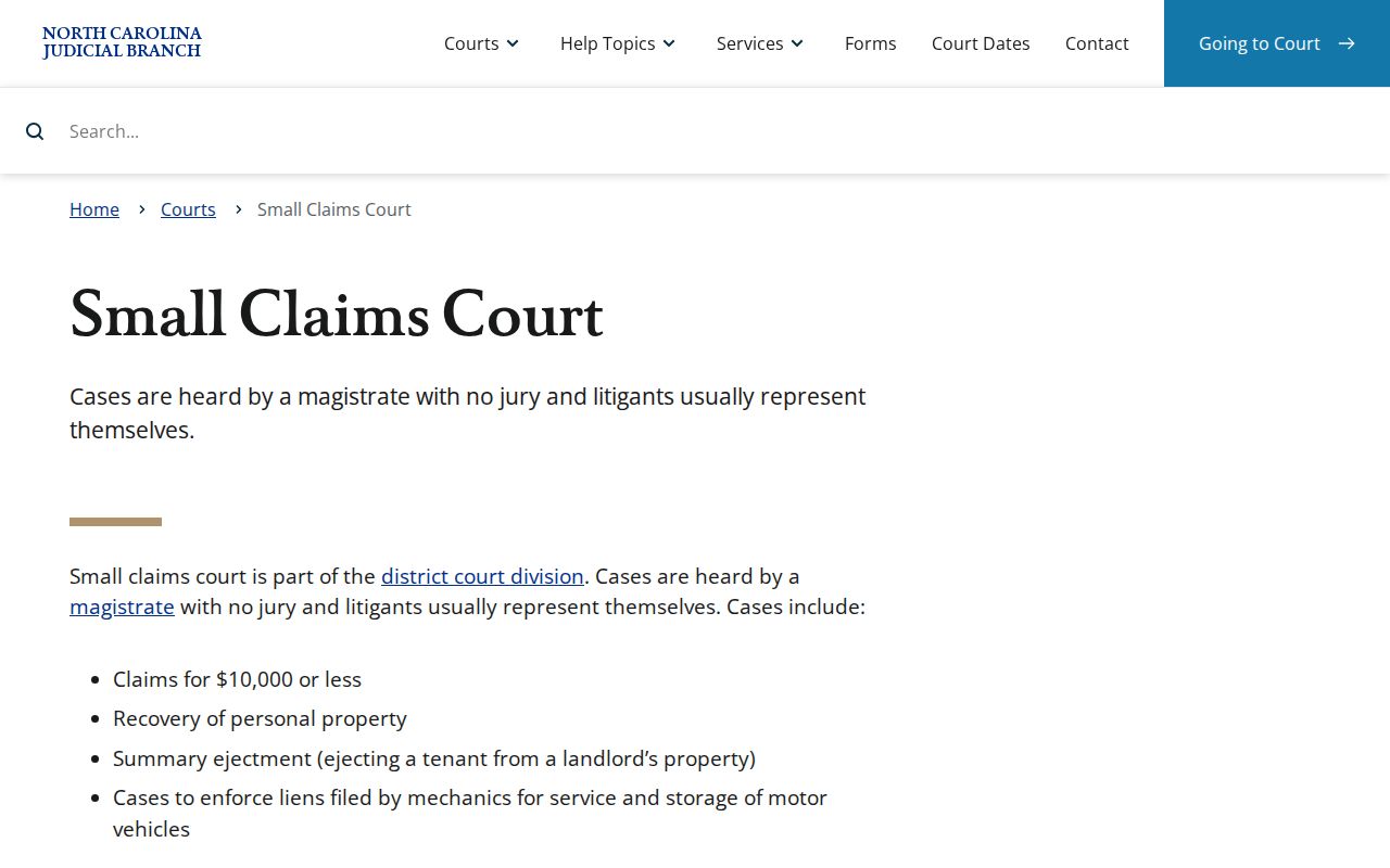 Watauga County civil docket Small Claims Court guide