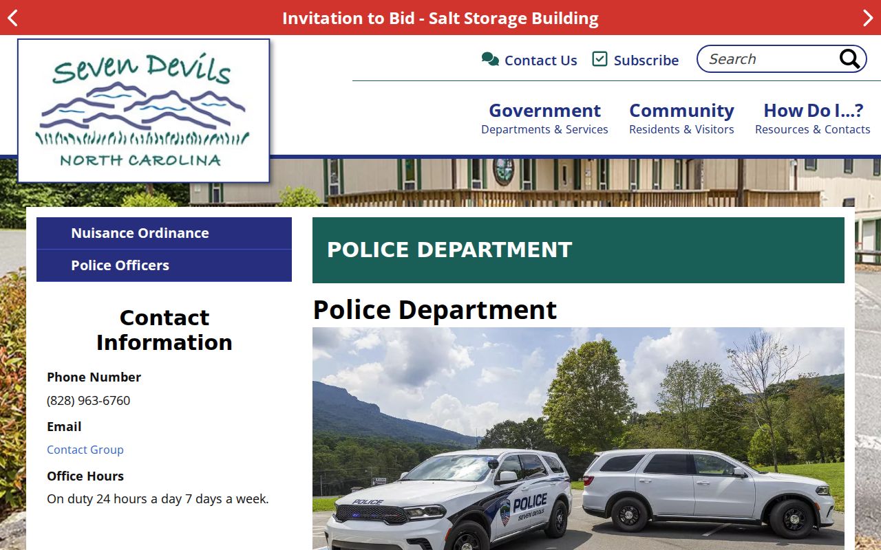 Seven Devils court docket police-record route